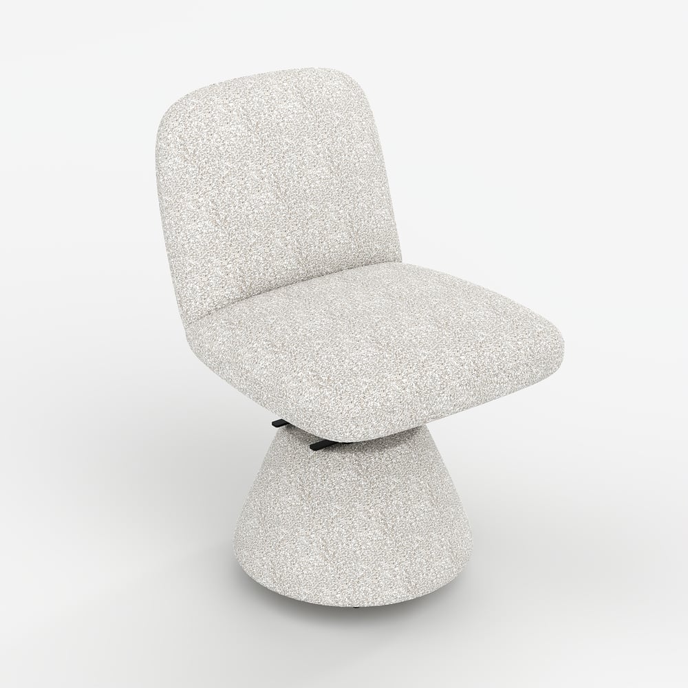 18" Performance Boucle Upholstered Swivel Slipper Accent Chair window image