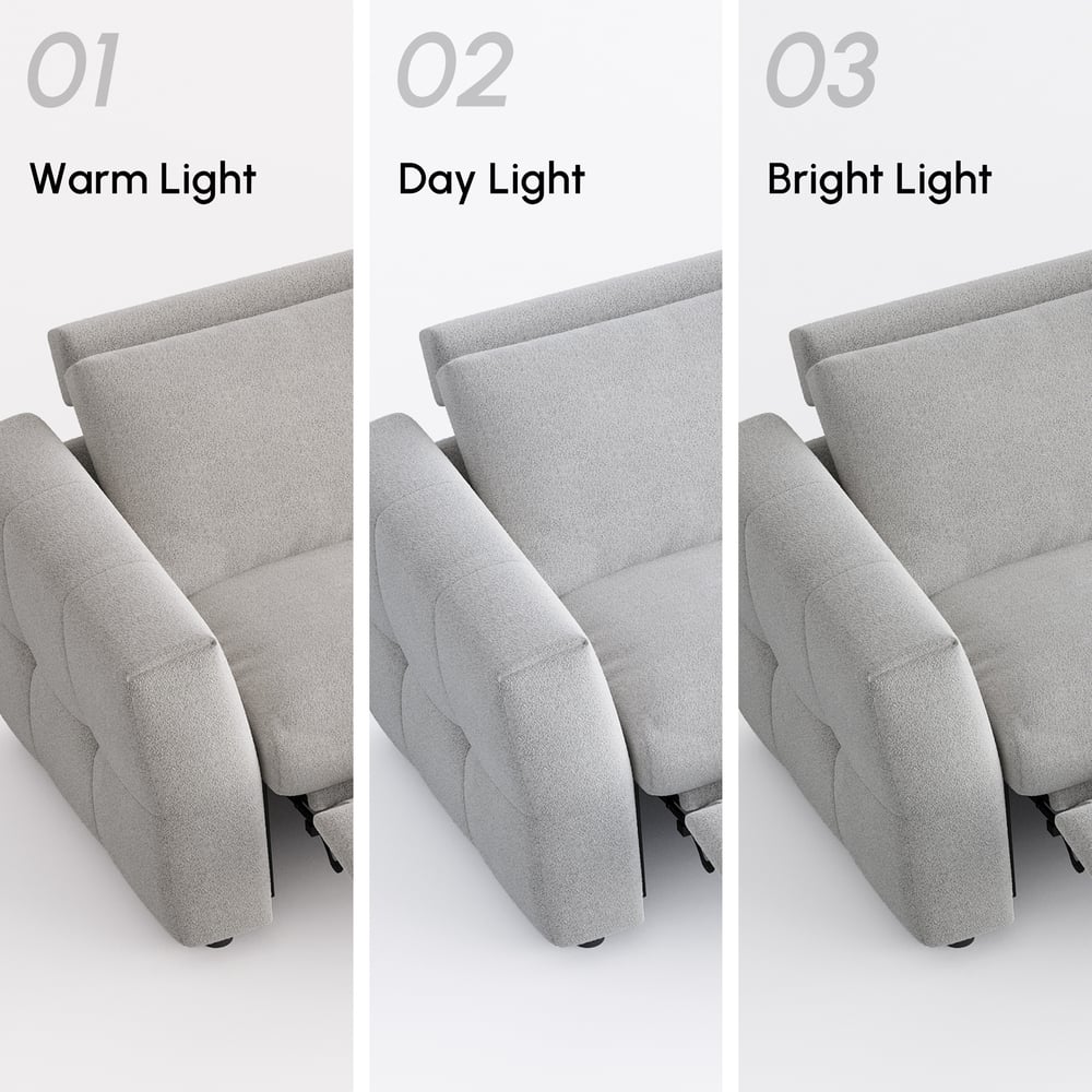 Glidio Chenille Power Reclining Sofa with Adjustable Headrests window image