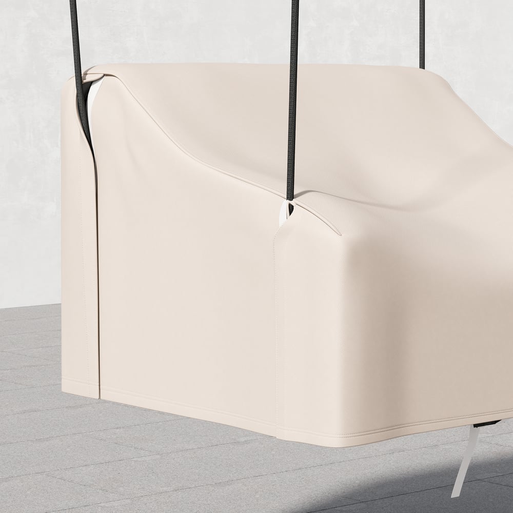 Tevara 600D Tough Canvas Waterproof Outdoor Chair Covers in Ivory window image