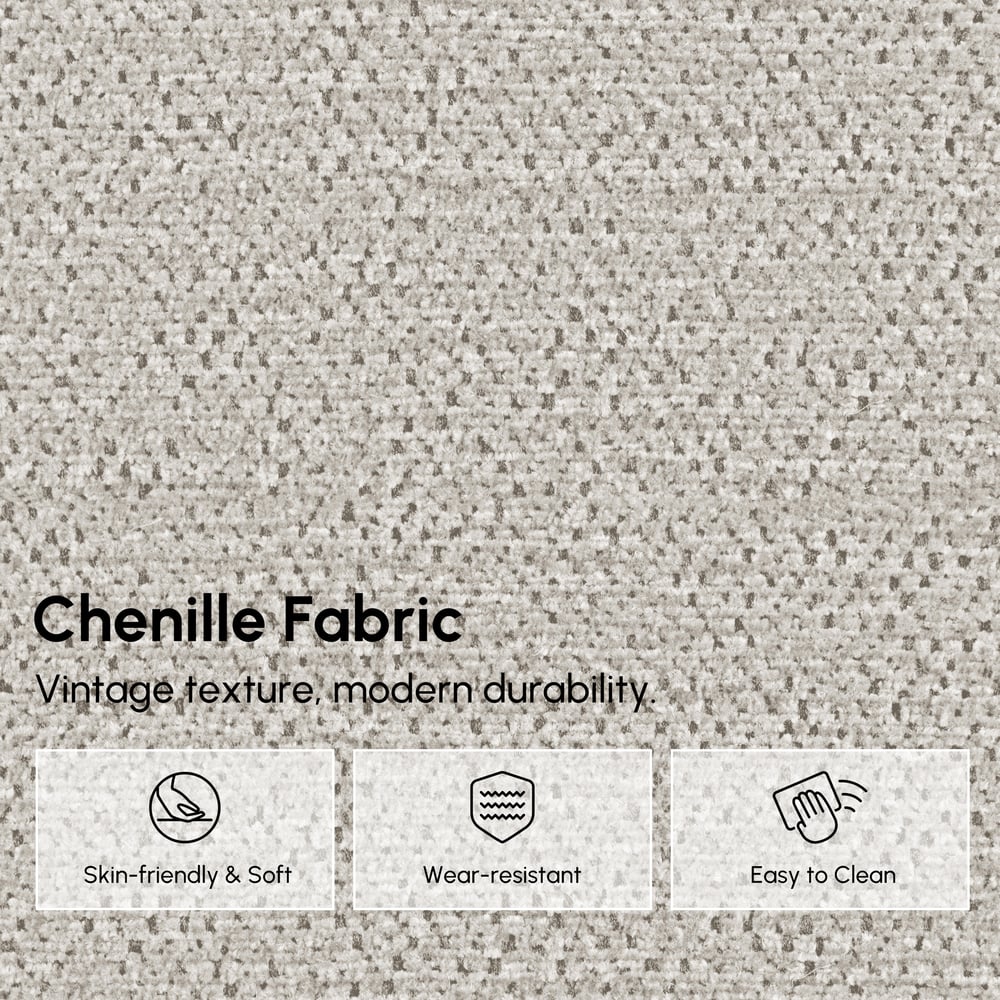 36" Chenille Slipper Accent Chair with Hidden Storage & Removable Backrest window image