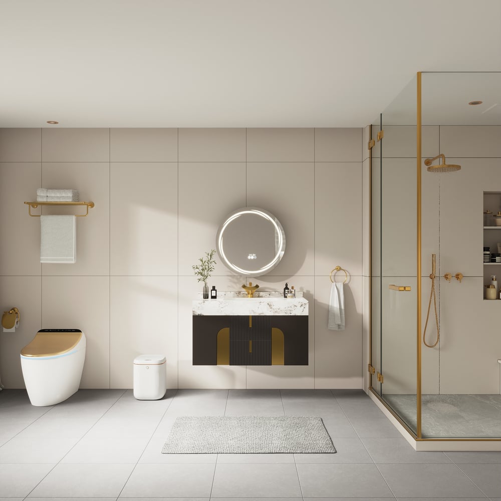 Artis Floating Bathroom Vanity Set 36" Modern Bathroom Vanity with Single Sink window image