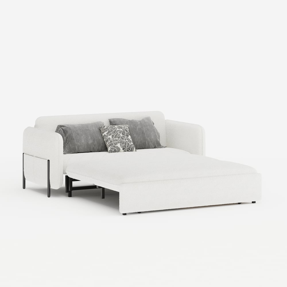 Sofá cama convertible de bouclé de 2 plazas 172 cm Imagen de ventana