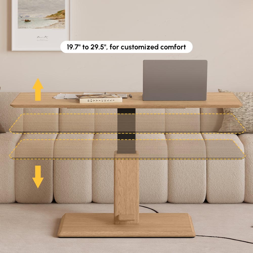 120 cm Natural Veneer Pedal-Control Lift-Top Coffee Table window image