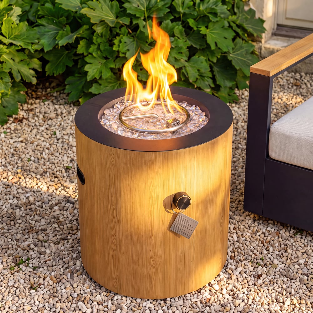 Tevara Outdoor Propane Smokeless Fire Pit Side Table window image