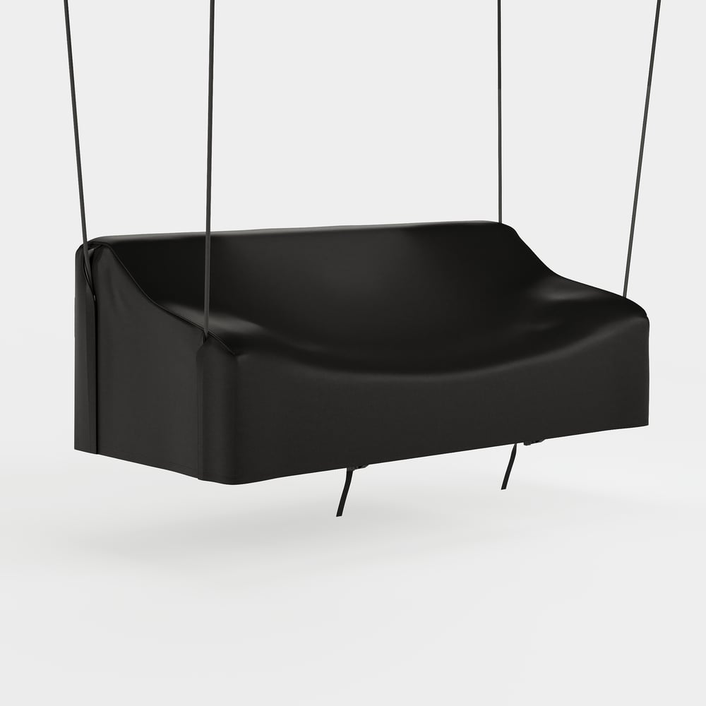 600D Tough Canvas Waterproof Outdoor Swing Covers in Black window image