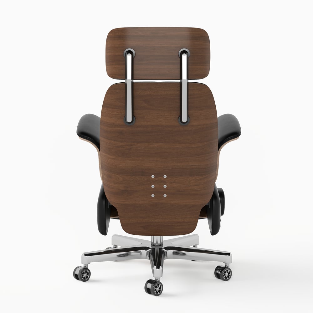 Black Genuine Leather Power Reclining Executive Office Chair Swivel Office Desk Chair window image