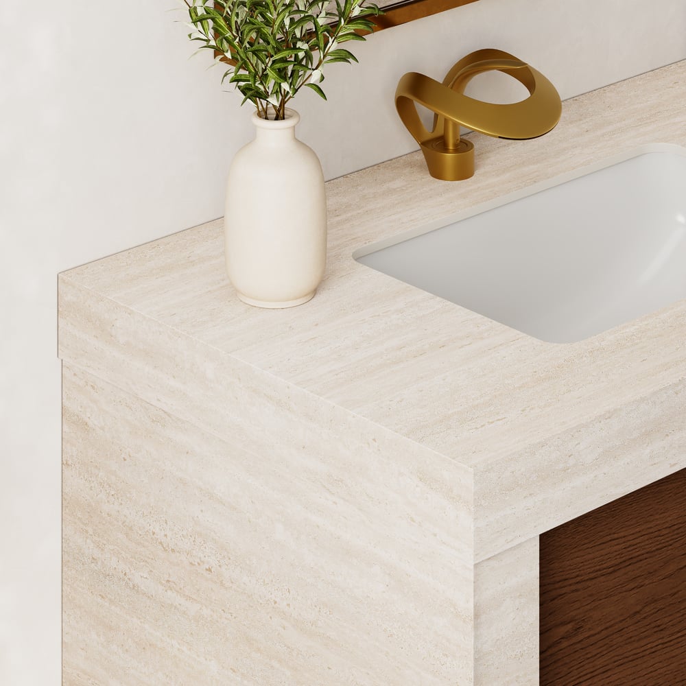 36" Single Bathroom Vanity with Ceramic Sink, Sintered Stone Top window image