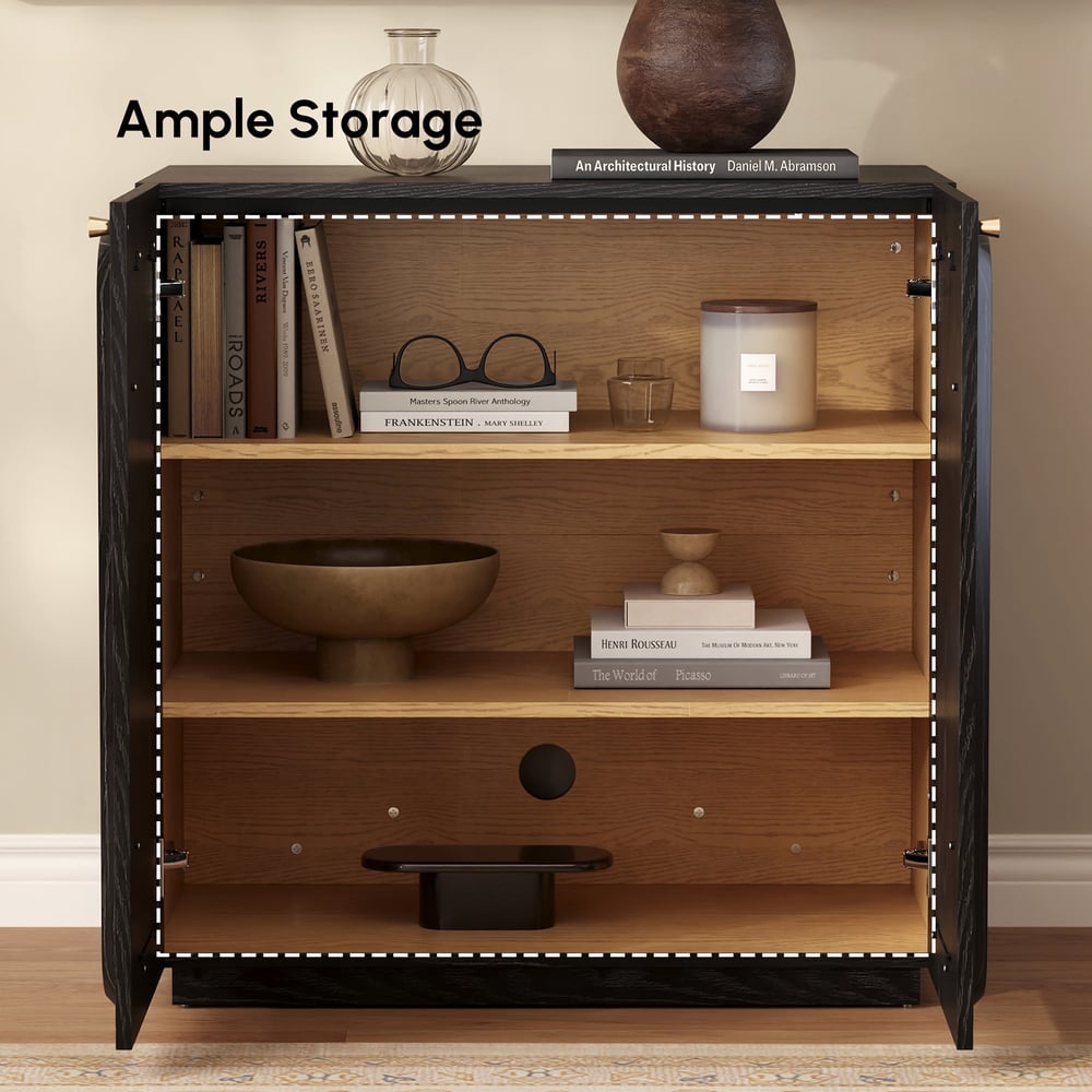 94" TV Stand with Chest Cabinet with Storage window image