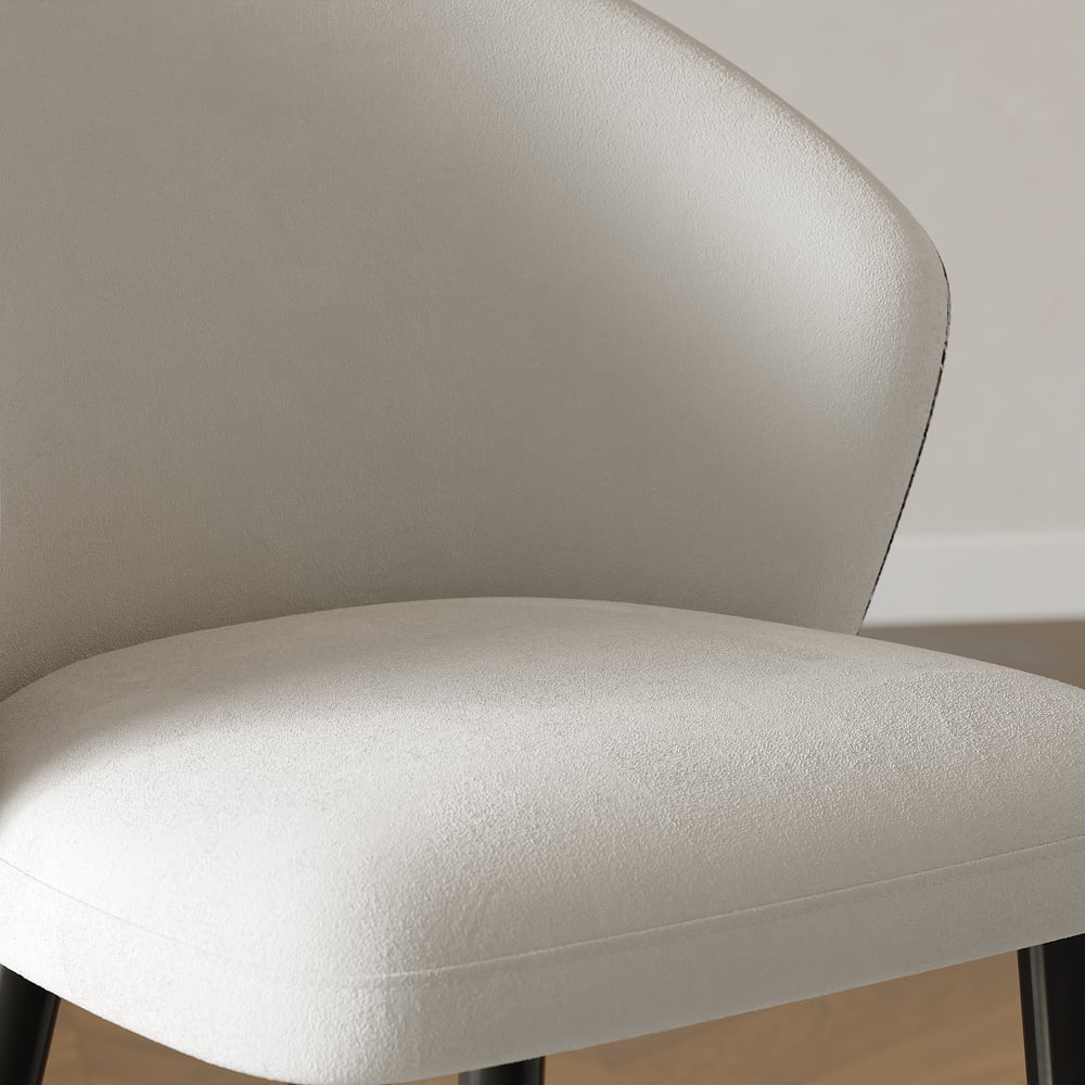 Modern White Velvet Counter Stool with Upholstered, 1 Piece window image