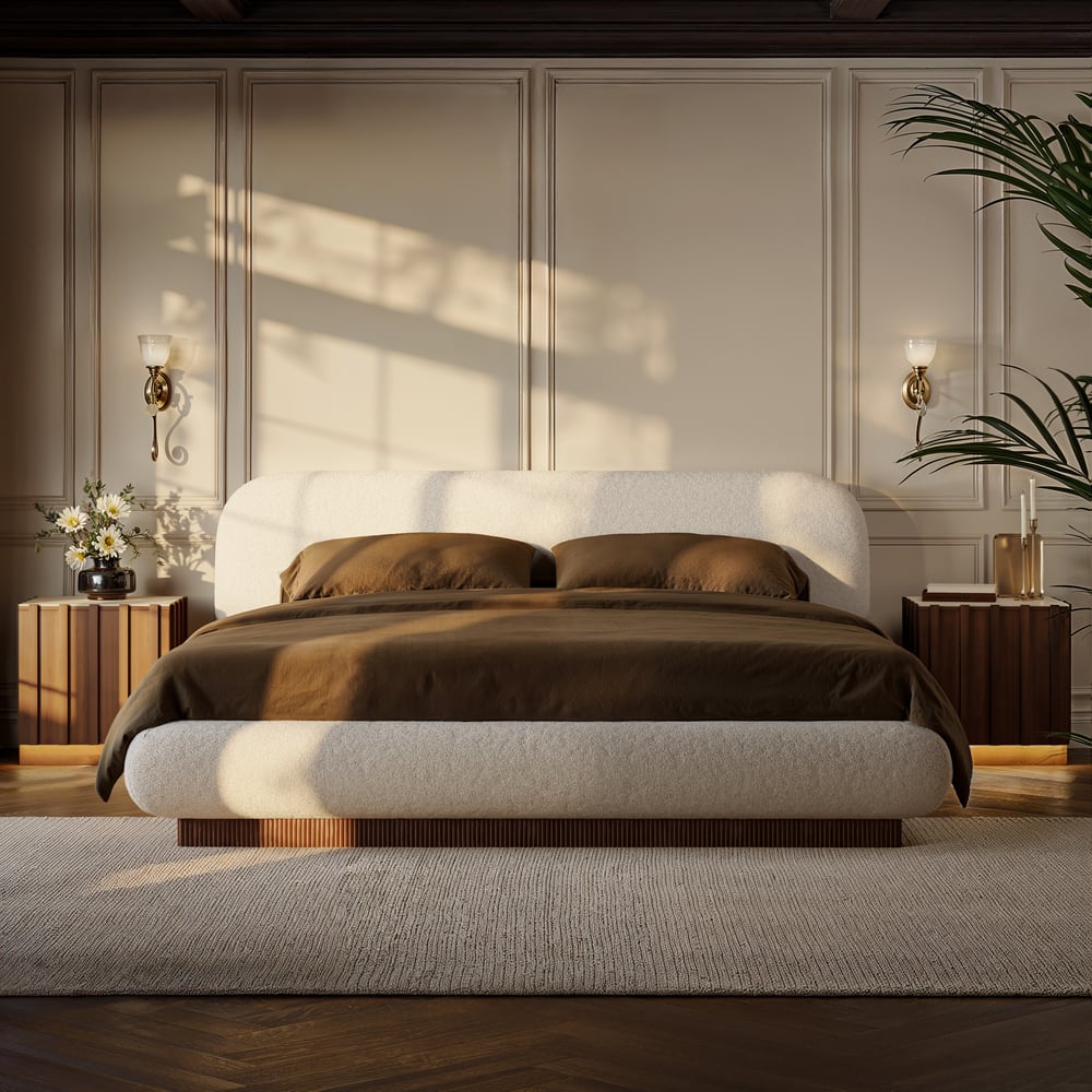 Aura Ash Wood Smart Nightstand With Charging Station & Light window image