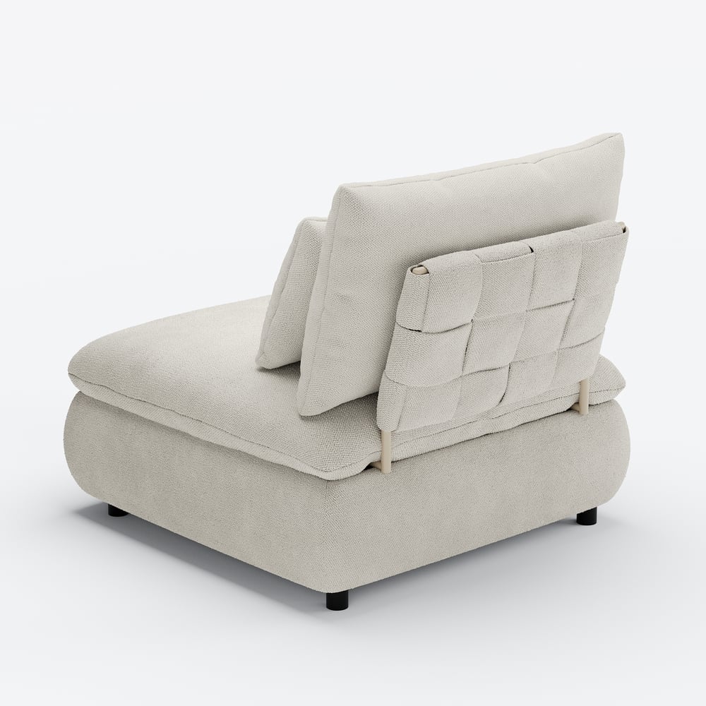 36" Chenille Slipper Accent Chair with Hidden Storage & Removable Backrest window image