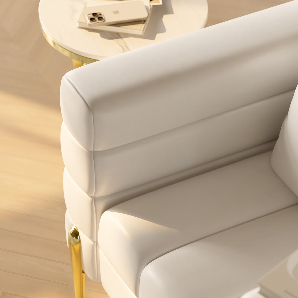 Axial 3-Piece Sofa Set of Chaise Sofa with Ottomans & Accent Chair window image