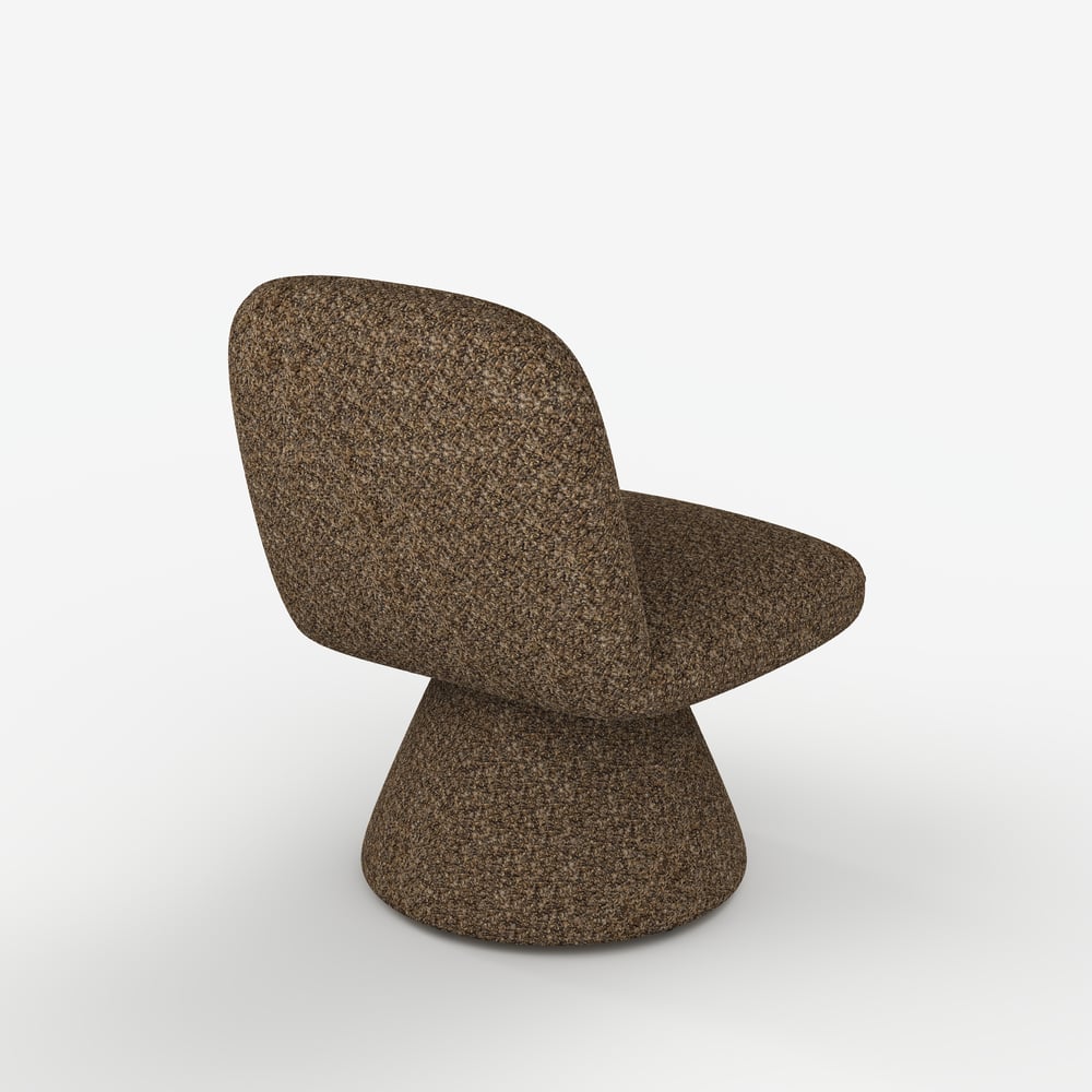 18" Boucle Upholstered Swivel Slipper Accent Chair window image