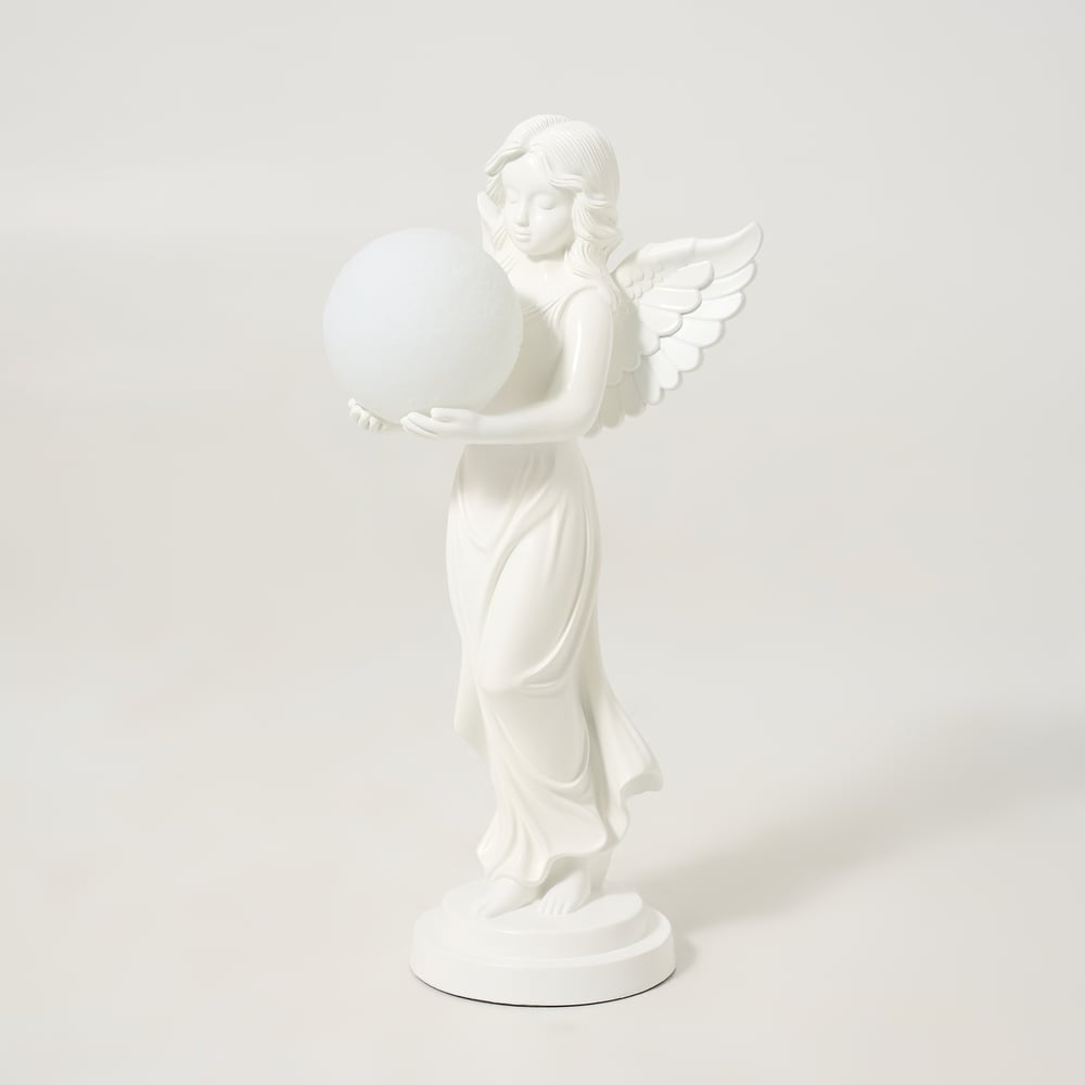 Angel Statue with Decorative Light Globe & Remote Control window image