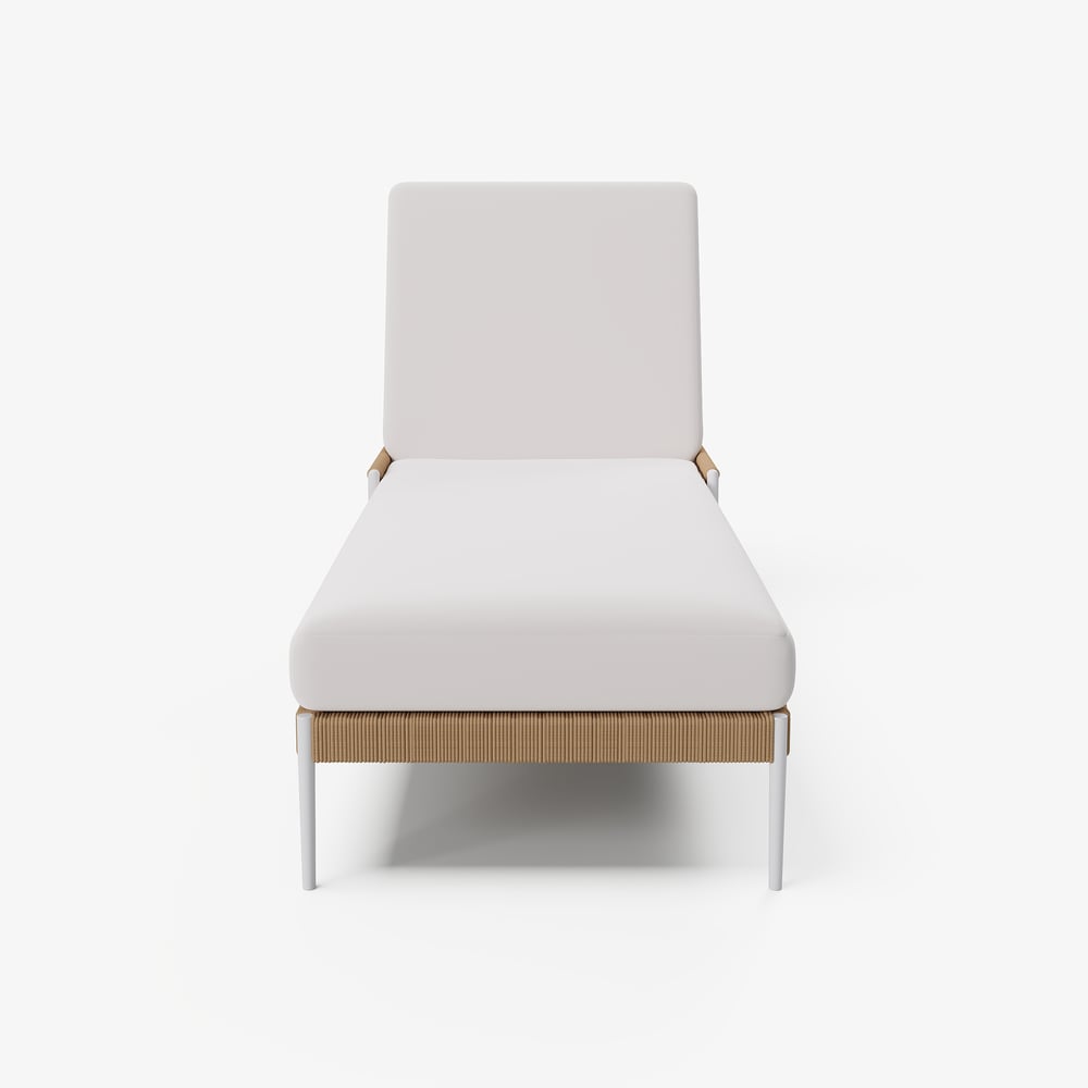 79.5" Ropipe Outdoor Rope-Woven Lounge Chair with Adjustable Backrest & Wheels window image