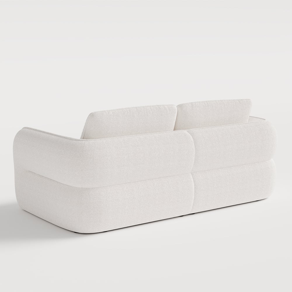 Modern 87" 2-Seater Chenille Power Convertible Sleeper Sofa with Remote Control window image