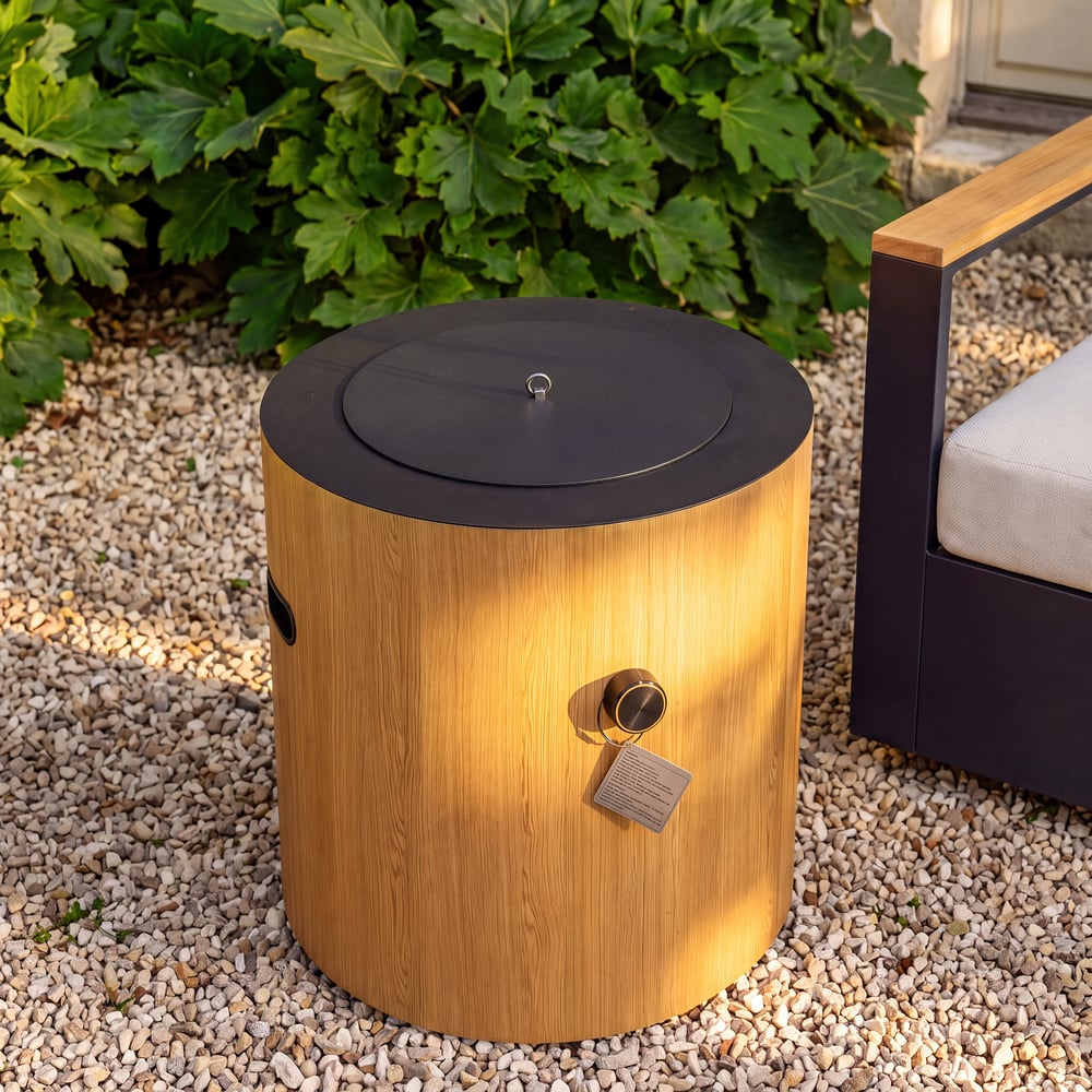 Tevara Outdoor Propane Smokeless Fire Pit Side Table window image
