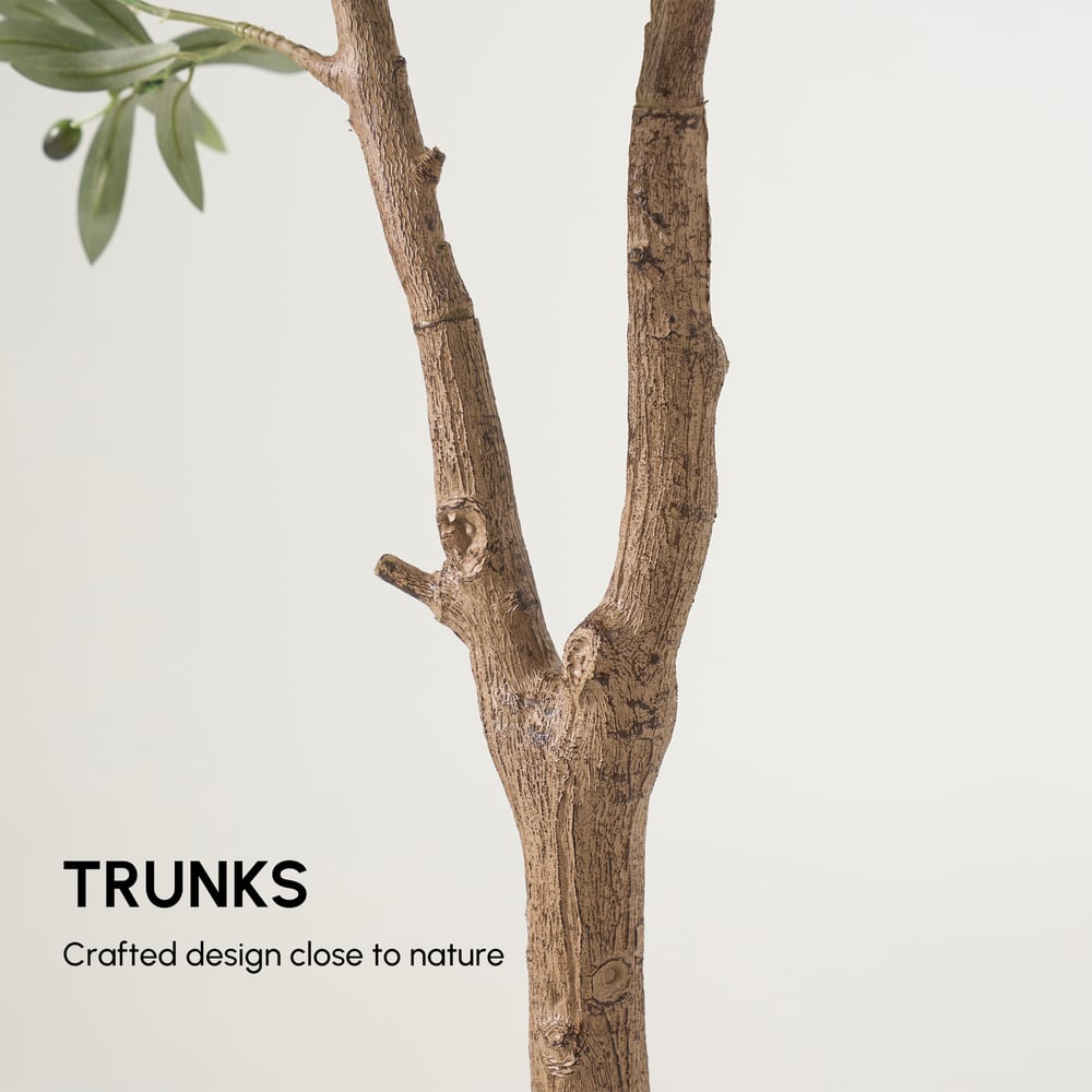 6 ft. Artificial Olive Tree with Planter and Decorative Pebbles window image