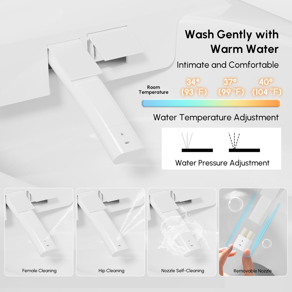 Fitro H3 Wall-Mounted Smart Bidet Toilet with Built-In Tank, Foam Shield, cUPC & ETL window image