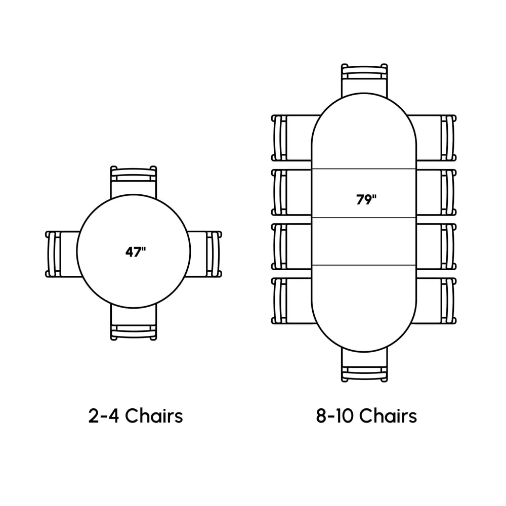 Modern 47"-79" Extendable Black Wood Dining Table with Fluted Base, Seats 4-6 weights dimensions image