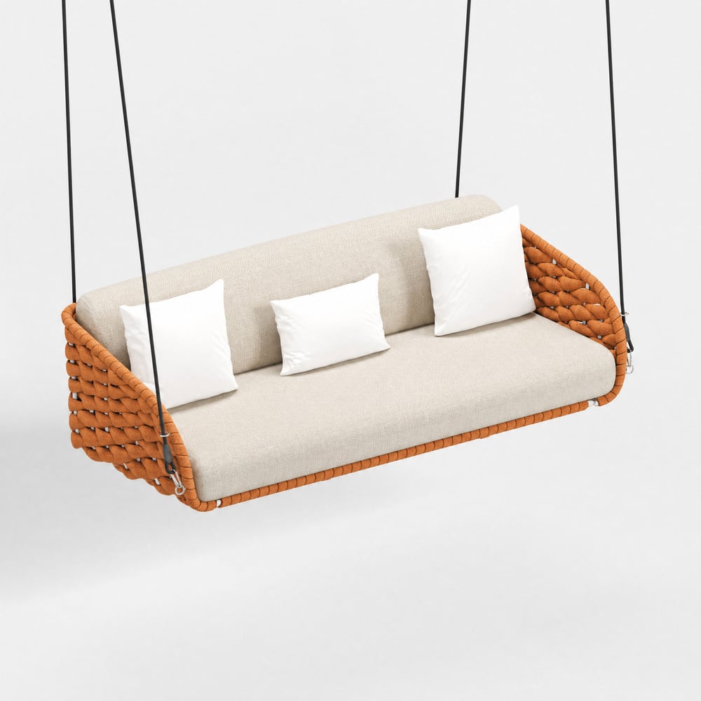 Cocaro 2-Seater Woven Performance Outdoor Swing with Plush Cushioning window image