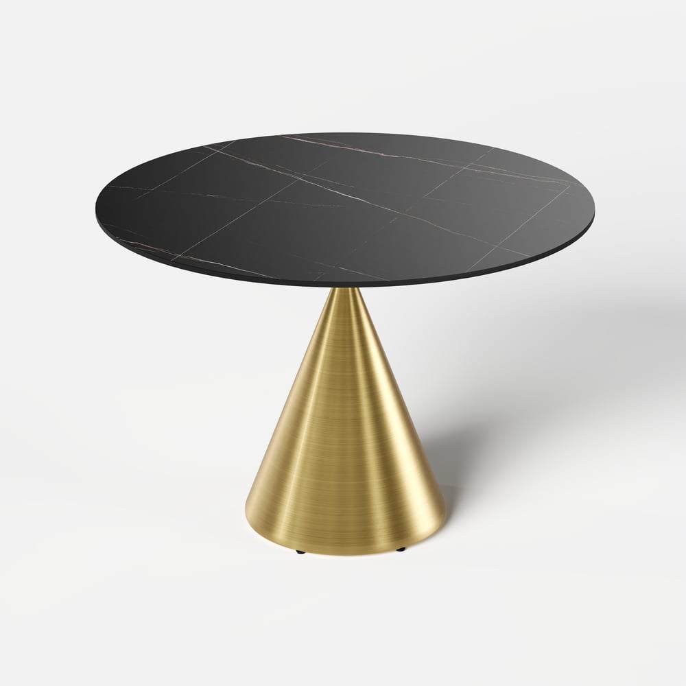 47" Round Matte Sintered Stone Dining Table | Homary