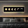 47.2" Creative Moon Light Wall Art Decoration Painting USB LED Warm Wall Light 