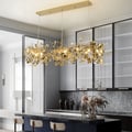 9-light Luxury Stainless Steel Gold kitchen island chandelier Bright Ceiling Light