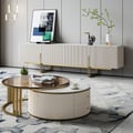 Grovyn 78.7" TV Stand & Nesting Coffee Table Set