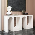 63”Modern Arched Console Table White Wooden Entryway Table