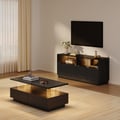 Lumoe LED Lights TV Stand & Coffee Table Set