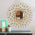 700mm Glam Metal Round Gold Wall Mirror Sun Shine Home Decor for Living Room