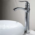 Marve Modern Single Lever Handle Mono Bathroom Tall Basin Mixer Tap in Polished Chrome