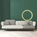 Volore 88.6" Gray Upholstered Sofa 4-Seaters Modern Gold Couch for Living Room in Large