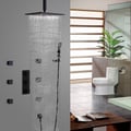 Shower System Ceiling Mount 12" Rain Shower Head & 6 Body Sprays & Hand Shower