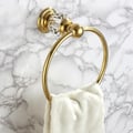 Charles Luxurious Clear Crystal Solid Brass Wall Mount Bathroom Round Towel Ring