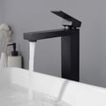 Vland Robinet de Lavabo Moderne en Laiton Massif Noir Mat