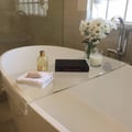 Acrylic Bathtub Tray Clear Bathroom Caddy Shelf