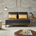 59" Leath-aire Sleeper Sofa 2-Seater
