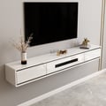 1800mm White TV Stand Unit Postmodern Minimalist Floating Media Console with Storage