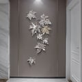 8 Pieces Modern 3D Resin Maple Gold & Silver Leaves Home Wall Decor in Living Room