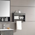 Badezimmerregale über Toilette – 2-stöckiges Wandregal Mit Schublade & Handtuchstangen | Platzsparend & Robust | Industrie-Design Für Bad, Küche, Büro