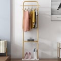 66" Modern Freestanding Rail Cloth Rack with Marble Base