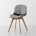 Modern Dining Chairs with Linen Upholstery Deep Gray