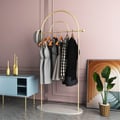 66" Modern Freestanding Rail Cloth Rack with Marble Base