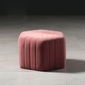 Velvet Wide Hexagonal Pouf Ottoman