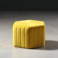 Velvet Wide Hexagonal Pouf Ottoman