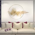 Natural Abstract Landscape Wall Decor 3D Gold Metal Wall Art 39.4" x 26.8" Living Room