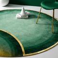 5' x 5' Modern Round Nylon Area Rug Multi-Color Designer Rugs Living Room