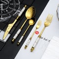 60 Pieces Stainless Steel Flatware Set with Ceramic Coated Handle, Service for 12